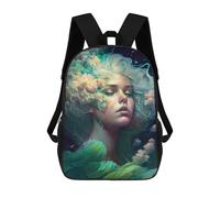 sinyumoney 4Girls Whispering Sea Dreams Backpack 3D Printed Boy School Backpack Casual Daypack Lightweight Rucksack for Middle School Students 17inch