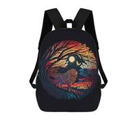sinyumoney 4Girls Whispering Trees A Lion's Tale Backpack 3D Printed Boy School Backpack Casual Daypack Lightweight Rucksack for Middle School Students 17inch