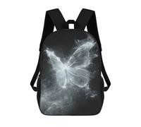 sinyumoney 4Girls White Ghost Butterfly Backpack 3D Printed Boy School Backpack Casual Daypack Lightweight Rucksack for Middle School Students 17inch