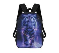 sinyumoney 4Girls White Tiger Space Animal Backpack 3D Printed Boy School Backpack Casual Daypack Lightweight Rucksack for Middle School Students 17inch