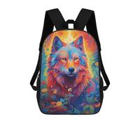 sinyumoney 4Girls Wolf Art Series Style 12 Backpack 3D Printed Boy School Backpack Casual Daypack Lightweight Rucksack for Middle School Students 17inch