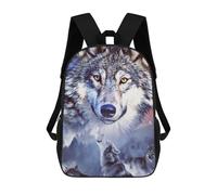 sinyumoney 4Girls Wolf Pack Majesty Backpack 3D Printed Boy School Backpack Casual Daypack Lightweight Rucksack for Middle School Students 17inch