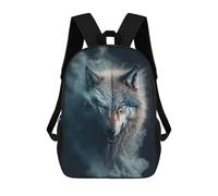sinyumoney 4Girls Wolf Spirit in Frost Backpack 3D Printed Boy School Backpack Casual Daypack Lightweight Rucksack for Middle School Students 17inch