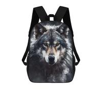 sinyumoney 4Girls Wolf Spirit Painting Backpack 3D Printed Boy School Backpack Casual Daypack Lightweight Rucksack for Middle School Students 17inch