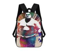 sinyumoney 4Girls Wrestling Sport Art Backpack 3D Printed Boy School Backpack Casual Daypack Lightweight Rucksack for Middle School Students 17inch