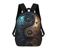 sinyumoney 4Girls Yin And Yang Balance Backpack 3D Printed Boy School Backpack Casual Daypack Lightweight Rucksack for Middle School Students 17inch