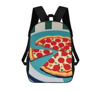 sinyumoney 4Girls Yummy Pizza Backpack 3D Printed Boy School Backpack Casual Daypack Lightweight Rucksack for Middle School Students 17inch