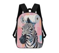 sinyumoney 4Girls Zebra with Toilet Paper Hat Backpack 3D Printed Boy School Backpack Casual Daypack Lightweight Rucksack for Middle School Students 17inch