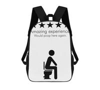 sinyumoney 5 Stars Bathroom Backpack School Lightweight Casual Daypack School Backpacks for Men, Women & Teenage Boys 17inch