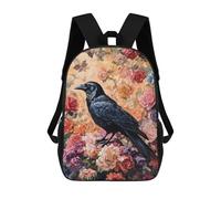 sinyumoney A Crow Stands on School Backpack 3D Printed School Bags Boys Girls Laptop Backpack for Kids/Students/Adults 17inch