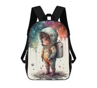 sinyumoney A Dreaming Child 3D Printed Children's School Backpack for Kids High Capacity Travel Rucksacks Book Bags Kids School Bag Back Pack 17inch