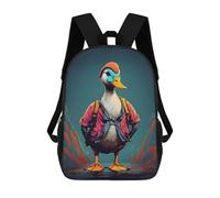 sinyumoney A Fat Duck Children's School Backpack 3D Printed for Kids Travel Rucksacks Book Bags Kids School Bag 17inch