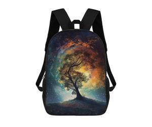 sinyumoney A Galaxy Tree School Backpack Water Resistant Travel Backpack Computer Bag - Perfect for Travel, Work And Daily Use 17inch