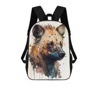 sinyumoney A Hyena in Watercolor Backpack School Bag Water Resistant Computer Rucksack for Campus Outdoor Travel Sports 17inch