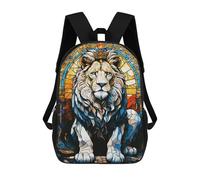 sinyumoney A King Lion Kids' Backpack 3D Printing School Bag Boys Cool Daypacks Casual Knapsack Fun Back Bag for Kids And Teenager 17inch