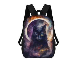 sinyumoney A Lunar Black Cat Children's Backpacks Kids Fun School Bag Boys Backpack Travel Bag Student Schoolbag Book Stationery Bag Chool Bags 17inch