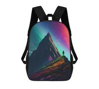sinyumoney A Man Standing Unique Moun Backpack School Bag Secondary Causal Travel High School Bags for School/Work/Travel 17inch