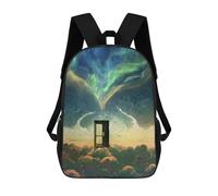 sinyumoney A Place in The Heaven Children's Backpacks School 3D Printed Bag Bookbag for Kids Travel Rucksacks Boy Girl Book Bags Kids School Bag 17inch