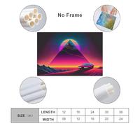 sinyumoney A Synthwave Desert Cruise Wall Pictures Bedroom for Gifts Bathroom Home Kitchen Office Decor Canvas Art 24x36inch(60x90cm)
