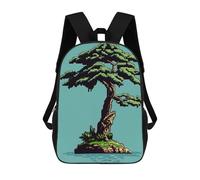 sinyumoney A Tree on An Island Children's 17 Inch School Backpack 3D Printed Cool Knapsack for Kids Travel Rucksacks Book Bags Kids School Bag