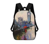 sinyumoney A Walk Around London Ronaldo Backpack, Children's Backpack, Student School Bag, Book Bag, 3D Printed School Bag For Boys And Girls, 17inch