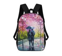 sinyumoney A Walk in The Spring Park 3D Printed School Backpack Casual Children's Backpacks 3D Printed School Bag for Boys Elementary And Middle 17inch