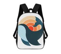 sinyumoney A Whale Sunset Backpack School Rucksack Casual Daypacks School Work Travel Bag for Men/Women 17inch