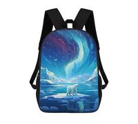 sinyumoney A Whimsical North Pole Backpacks Kids Student Schoolbag 3D Printed Backpacks Elementary And Middle School Students Backpacks for Boys Girls 17inch