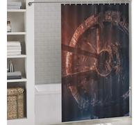 sinyumoney Abandoned Odyssey Modern Fabric Bathroom Decor Set Thicken Durable Polyester Shower Curtain Anti Mould for Travel Trailer 53.54x70.87Inch（136x180cm）