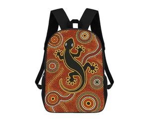 sinyumoney Aboriginal Art Lizard Backpack School Bag Work Business College School for Men/Women 17inch