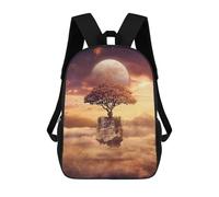 sinyumoney Above The Clouds 3D Printed Children's School Backpack for Kids High Capacity Travel Rucksacks Book Bags Kids School Bag Back Pack 17inch
