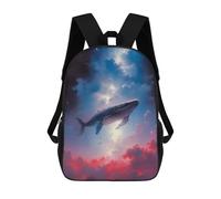 sinyumoney Above The Red Clouds Rucksacks 3D Printed Children Backpacks Fashion Casual Daypack Cute Travel Bags Outdoor Casual Daypack for Boy And Girl 17inch