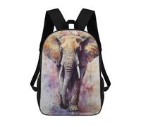 sinyumoney Abstract African Elephant Backpack School Bag Rucksack for Girls Boys Backpacks Large Capacity Kids Back Pack Lightweight School Bags for Children Students 17inch
