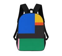 sinyumoney Abstract And Conceptual 7 School Bag Backpack Teen Schoolbag 3D Printing Adjustable Schoolbag Fashion Pocket Bag for Kids Boys Girls Students And Teenagers Fans 17inch