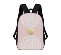 sinyumoney Abstract And Geometric 4 Backpack School Lightweight Schoolbag Dayback Bookbag College for Men, Women & Teenage Boys 17inch