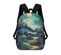 sinyumoney Abstract Aurora Borealis School Bags Lightweight Schoolbag Dayback Bookbag College for Teenage Girls Boys Women Men 17inch