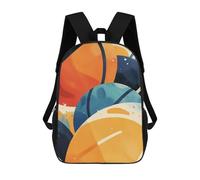 sinyumoney Abstract Basketball Art Backpack School Bag Lightweight Schoolbag Dayback Bookbag College for Men/Women 17inch