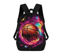 sinyumoney Abstract Basketball Art School Backpack Daypacks Business Backpack Water Resistant Bookbag for Men/Women 17inch