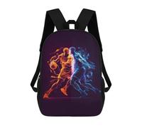 sinyumoney Abstract Basketball Match Backpack School Bag Water Resistant Computer Rucksack for Campus Outdoor Travel Sports 17inch