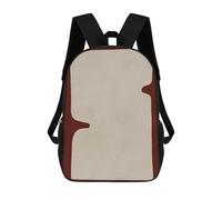 sinyumoney Abstract Beige And Red Art School Bags School Secondary High School College Backpack Travel for Campus Outdoor Travel Sports 17inch