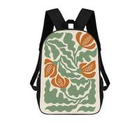 sinyumoney Abstract Boho Floral Backpacks Kids School Backpack School Bag 3D Printed School Bag for Boys Elementary And Middle School Students 17inch
