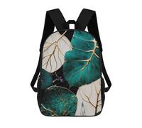 sinyumoney Abstract Botanic Kintsugi Kids Backpack, Kids School Bag 3D Printed School Backpacks for Boys And Teenager School Students 17inch