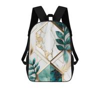 sinyumoney Abstract Botanic Polygons Backpack School Fashion Stationery Backpack Waterproof Casual Daypacks for Boys/Girls/Teenagers 17inch