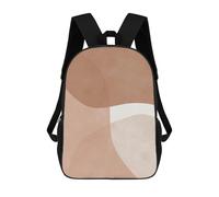 sinyumoney Abstract Brown And White Art Rucksack Fashion Stationery Backpack Waterproof Casual Daypacks for Men/Women 17inch