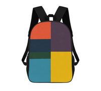 sinyumoney Abstract Collage 06 Kids' Backpack 3D Printing School Bag Boys Cool Daypacks Casual Knapsack Fun Back Bag for Kids And Teenager 17inch