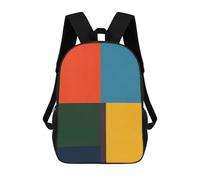 sinyumoney Abstract Collage 07 Backpack Kids School Backpack School Bag 3D Printed Fashion School Bag for Boys Elementary And Middle School Student 17inch