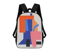 sinyumoney Abstract Collage 1 School Backpack for Girls Backpack Water Repellent Casual Daypack Lightweight Rucksack Boy Girl School Backpack 17inch