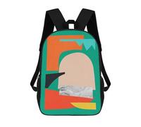 sinyumoney Abstract Collage 7 Backpack School Bag Backpack For Girls Boys Backpacks Large Capacity Kids Backpack Lightweight School Bags For Kids Students 17inch