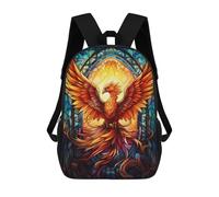 sinyumoney Abstract Colorful Phoenixx School Backpack for Girls Backpack Water Repellent Casual Daypack Lightweight Rucksack Boy Girl School Backpack 17inch