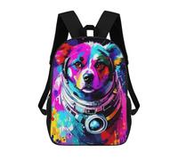 sinyumoney ABSTRACT COLORFUL POP ART Children's Backpack, 17 Inch 3D Printed School Backpack, Backpack Cartoon Adjustable School Bag for Primary School